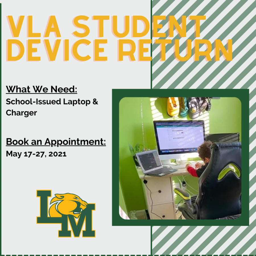VLA Device Return - student learning on computer